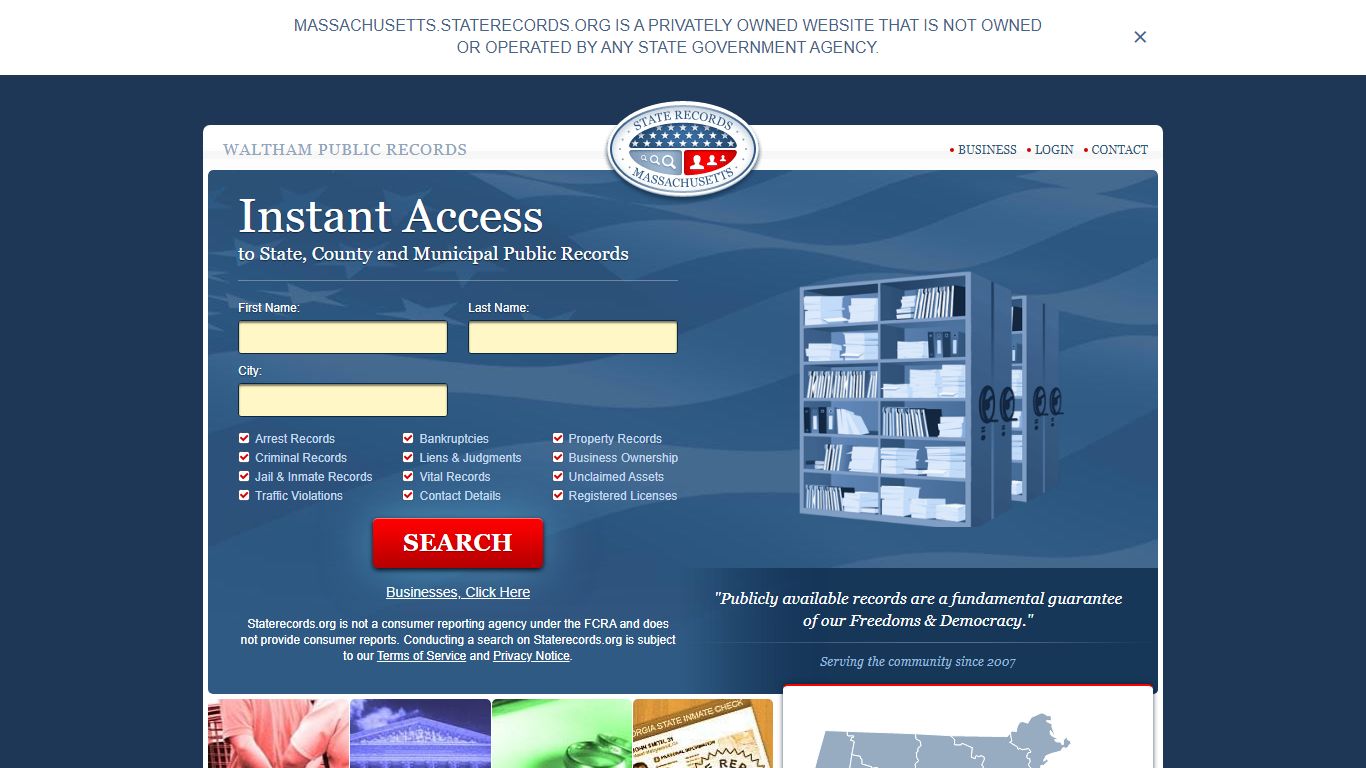 Waltham Public Records - massachusetts.staterecords.org